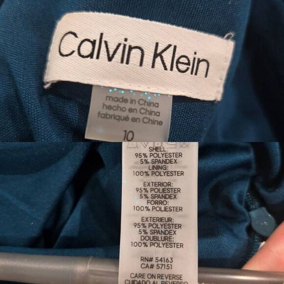 Calvin Klein Runched Glitter Bodycon Midi Dress(C037)-Size 10 for Women - Picture 9 of 12